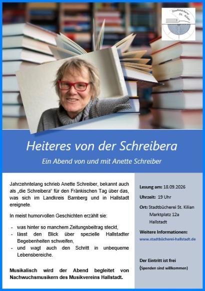 Lesung mit Anette Schreiber
