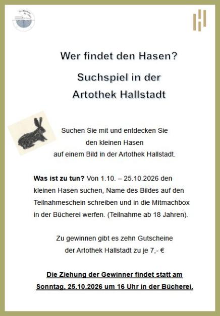 Suchspiel Hase in der Artothek Hallstadt