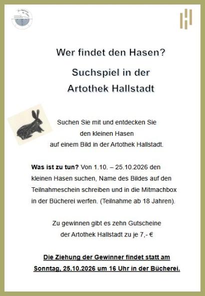 Suchspiel Hase in der Artothek Hallstadt
