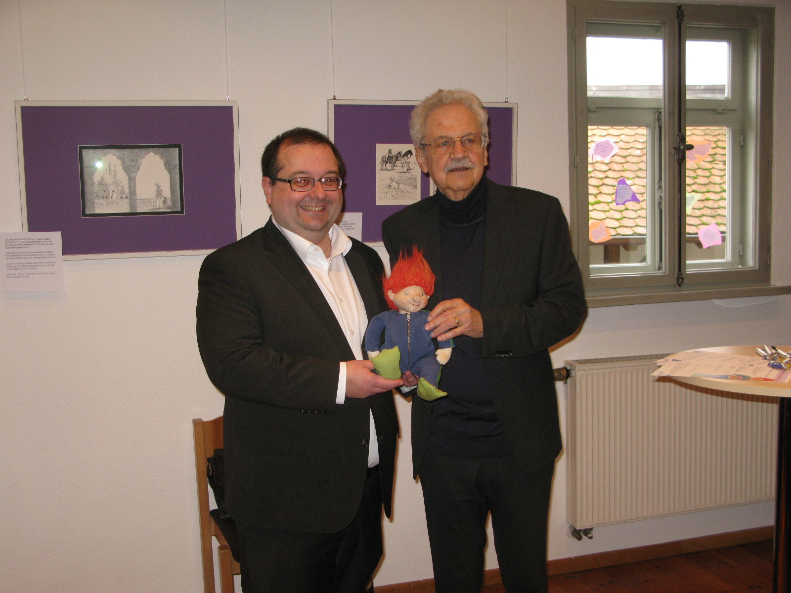 Sams Ausstellung in der Fischergasse - Paul Maar und Thomas Söder