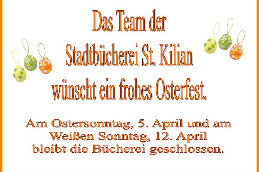 Schließtage im April