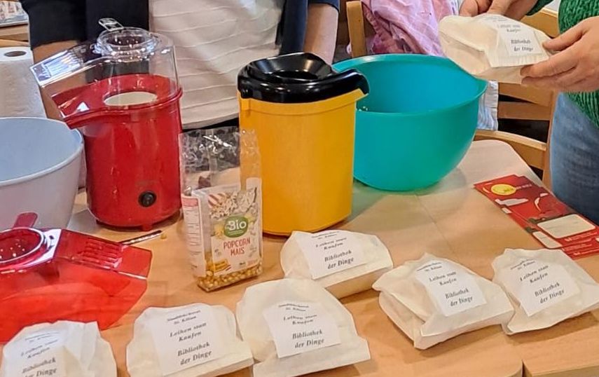 Popcornmaschine im Einsatz